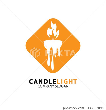 Candle light icon logo design vector template Candle light icon logo design vector template 133352098
