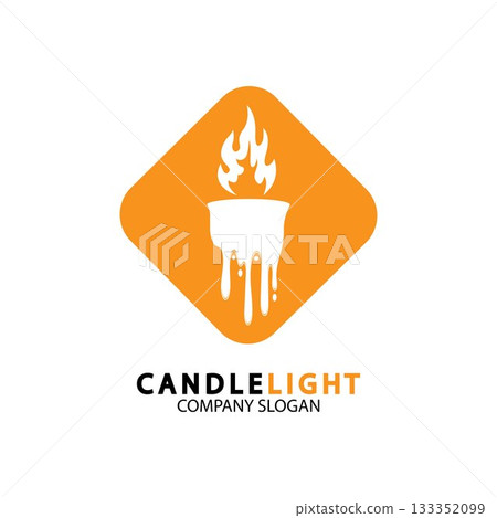 Candle light icon logo design vector template Candle light icon logo design vector template 133352099