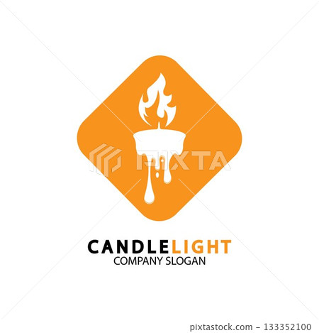 Candle light icon logo design vector template Candle light icon logo design vector template 133352100