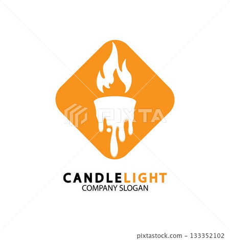 Candle light icon logo design vector template Candle light icon logo design vector template 133352102