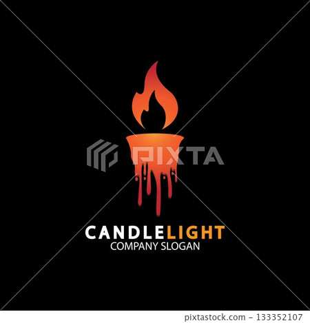 Candle light icon logo design vector template Candle light icon logo design vector template 133352107