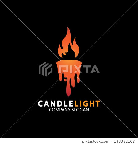 Candle light icon logo design vector template Candle light icon logo design vector template 133352108