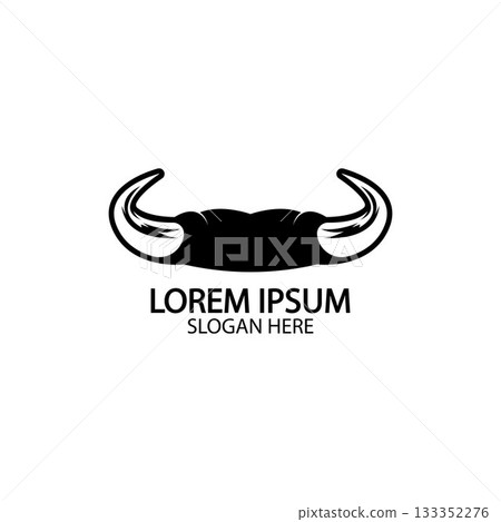 Bull horn logo and symbol template icons app 133352276