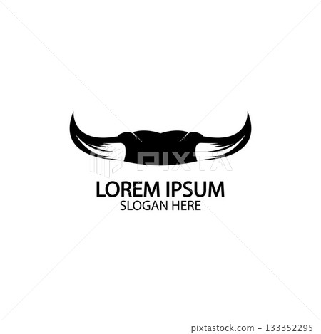 Bull horn logo and symbol template icons app 133352295