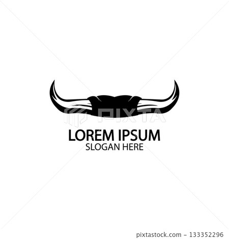 Bull horn logo and symbol template icons app 133352296