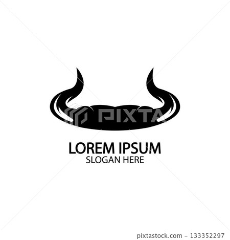 Bull horn logo and symbol template icons app 133352297