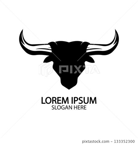 Bull horn logo and symbol template icons app 133352300