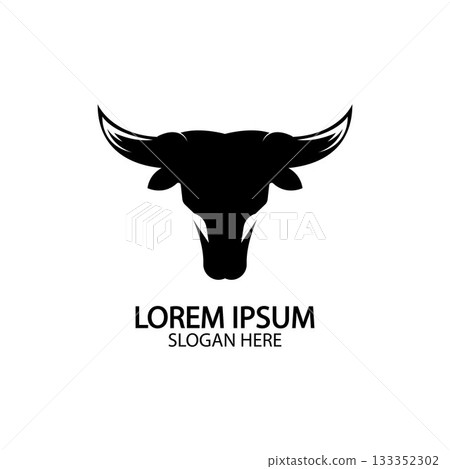 Bull horn logo and symbol template icons app 133352302