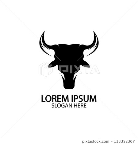 Bull horn logo and symbol template icons app 133352307