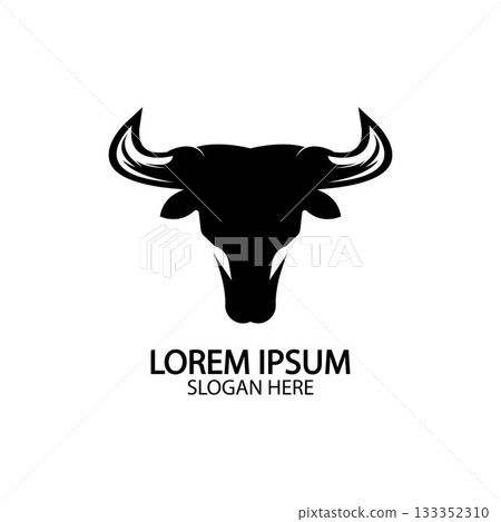 Bull horn logo and symbol template icons app 133352310