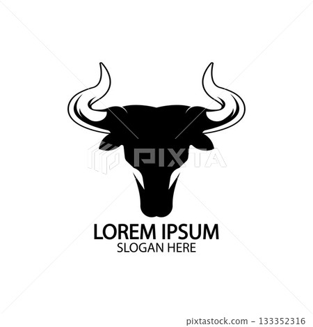 Bull horn logo and symbol template icons app 133352316