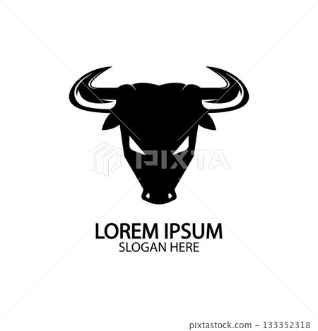 Bull horn logo and symbol template icons app 133352318