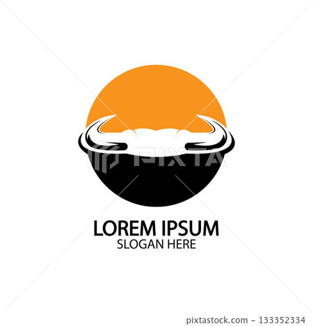 Bull horn logo and symbol template icons app 133352334