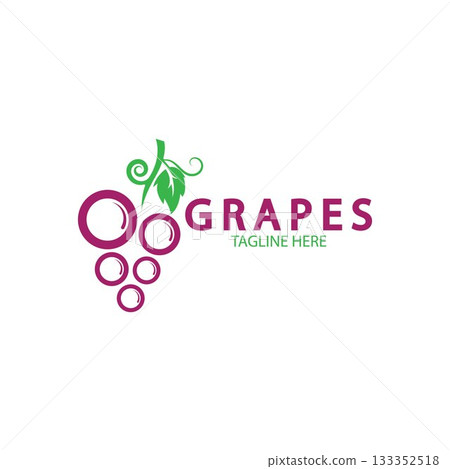 Grapes vector icon illustration design 133352518