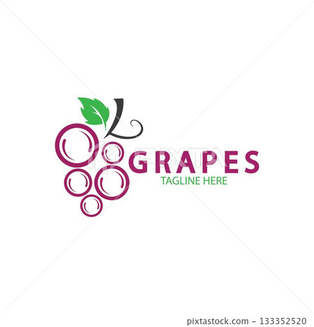 Grapes vector icon illustration design 133352520