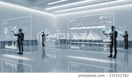 AI Work Data Studio, Holographic and Business 133352762