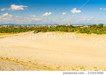 <<Shizuoka Prefecture>> Nakatajima Sand Dunes - Scenery under clear skies 133353090
