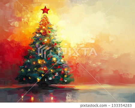 Beautiful Christmas background material 133354283