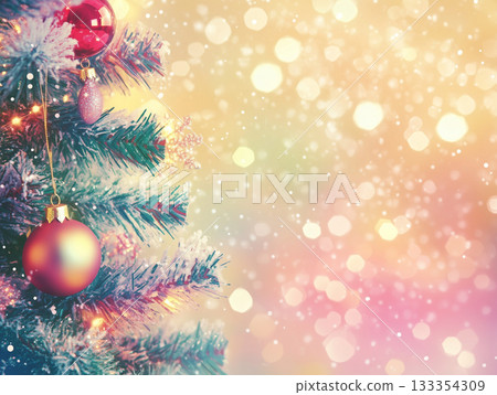 Beautiful Christmas background material 133354309