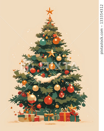 美麗的聖誕節背景素材 133354312