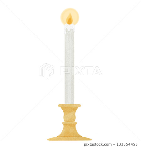 一幅古董燭台的水彩插圖 133354453
