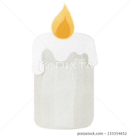 Watercolor style candle illustration 133354652