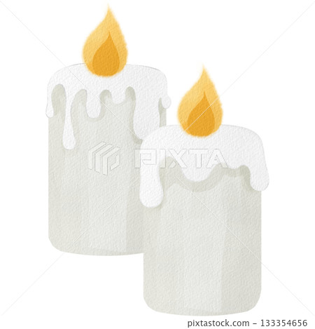 Watercolor style candle illustration 133354656