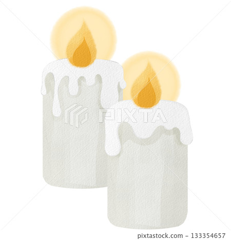 Watercolor style candle illustration 133354657