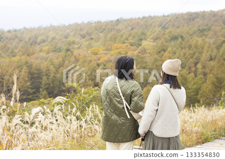 Woman taking a walk in nature 133354830
