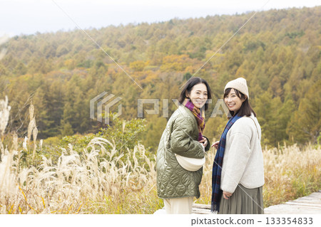 Woman taking a walk in nature 133354833