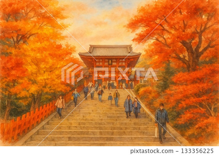 鎌倉神社的秋天 / 秋葉與鎌倉神社的進山路 133356225