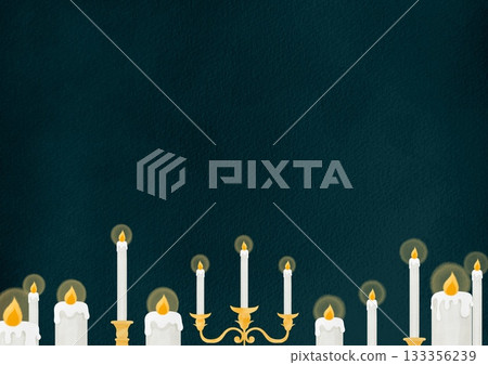 Watercolor style candle frame illustration Watercolor style candle frame illustration 133356239