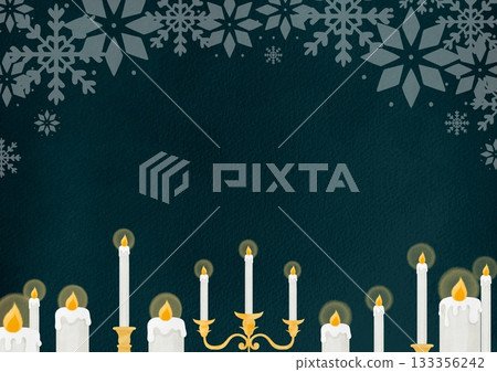 Watercolor style candle frame illustration 133356242