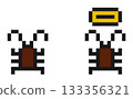 8-bit pixel art small cockcroach die 133356321