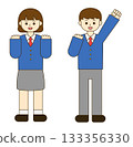 illustration of boy and girl students 133356330