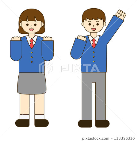 illustration of boy and girl students illustration of boy and girl students 133356330