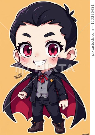 男孩打扮成德古拉 男孩打扮成德古拉 133356451