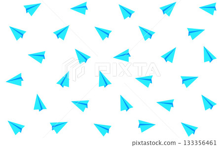 背景插圖，散落著藍色紙飛機 133356461
