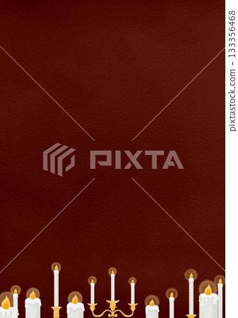 Watercolor style candle frame illustration 133356468