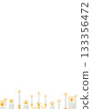 Watercolor style candle frame illustration 133356472