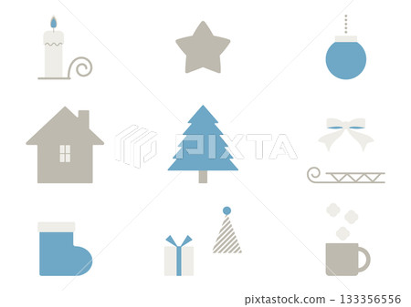 Scandinavian style winter illustration material Scandinavian style winter illustration material 133356556
