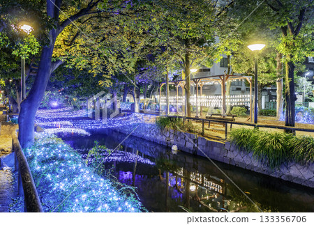 西川綠道公園燈飾 西川燈飾 岡山縣岡山市 133356706