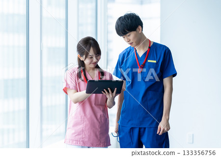 Medical staff working in the hospital Medical staff working in the hospital 133356756