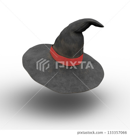 Witch or Wizard Magic Hat. 3D Illustration. File with Clipping Path. 133357066