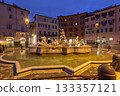 Fountain of Neptune at Piazza Navona in Rome, Italy 133357121