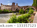 Ponte Sisto over the Tiber River in Rome, Italy 133357123