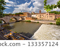 Ponte Sisto over the Tiber River in Rome, Italy 133357124