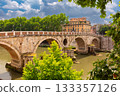 Ponte Sisto over the Tiber River in Rome, Italy 133357126