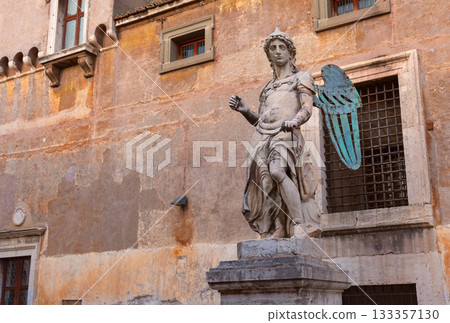 Angel statue at Palazzo Venezia in Rome, Italy 133357130