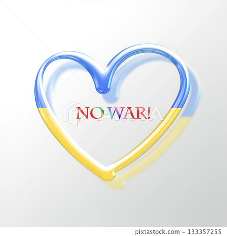 Anti-war symbol, heart mark 133357255